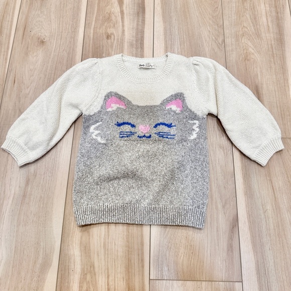 Hatley toddler girl cat sweater size 3 - Picture 4 of 5